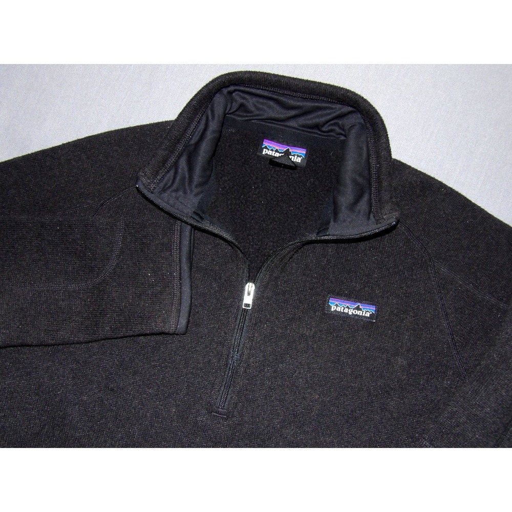 Patagonia Dark Gray Pull Over 1/4 Zip Better Sweater Fleece Jacket Women's‎ MED